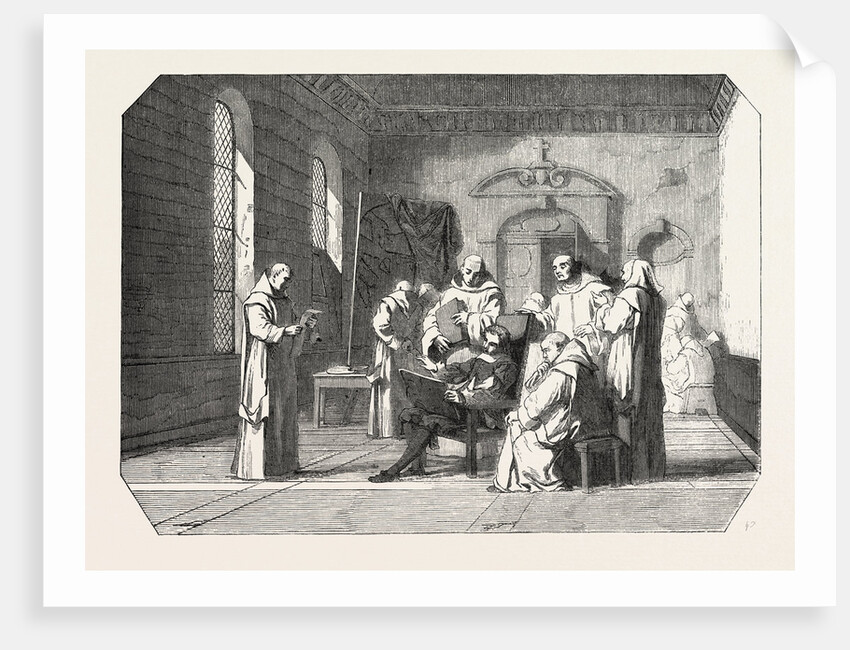 Lesueur in Carthusian, painting by Mr. Laugee by Anonymous