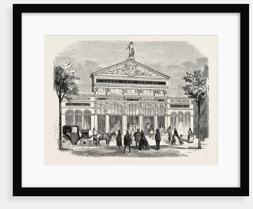 Frontage of the Grand Cafe Parisien on the Boulevard Saint-Martin, Paris, France by Anonymous