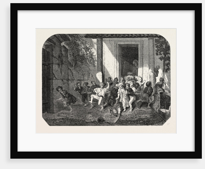 Salon of 1855. Leaving the Turkish School by Anonymous