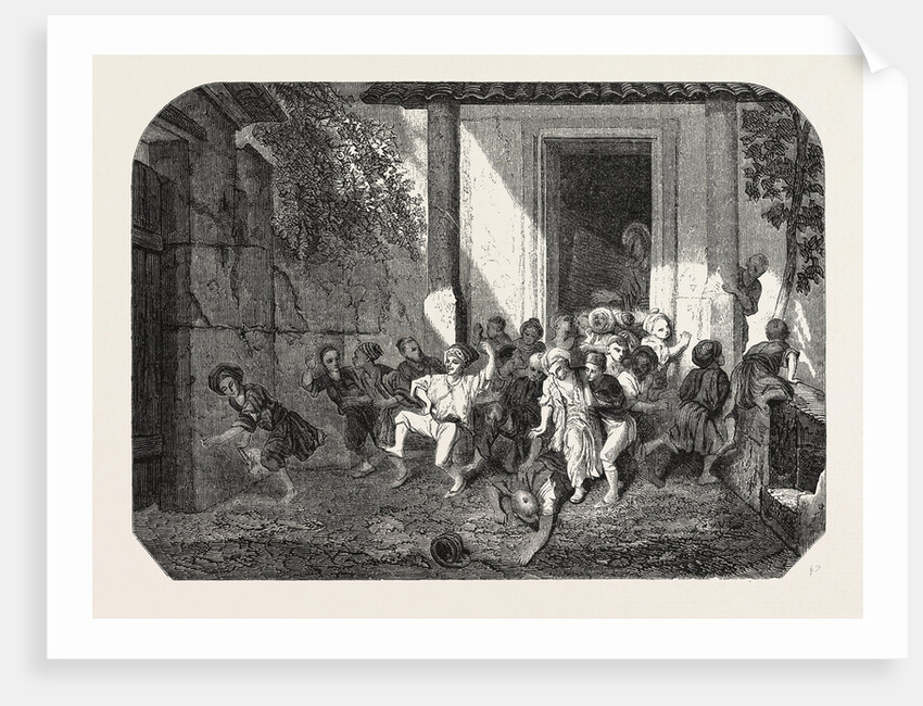Salon of 1855. Leaving the Turkish School by Anonymous