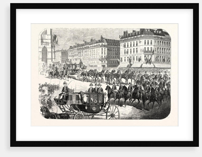 The Imperial Procession Going to the Notre Dame, to Attend the Te Deum Sung in Thanksgiving for the Capture of Sevastopol. Paris, France by Anonymous