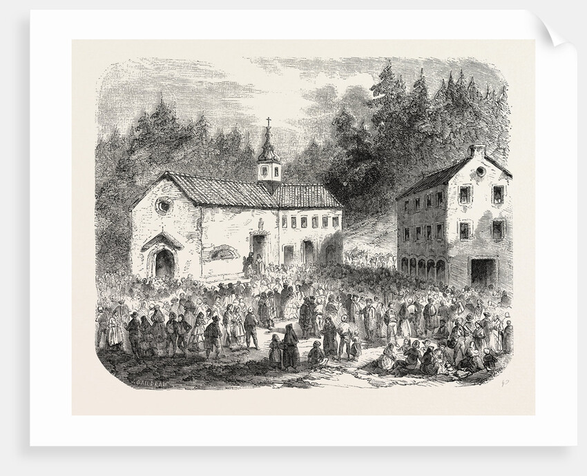 Fete of the Nativity of Our Lady: Pilgrimage to Our Lady of Font-Romeu (Pyrenees-Orientales), France, 1855 by Anonymous