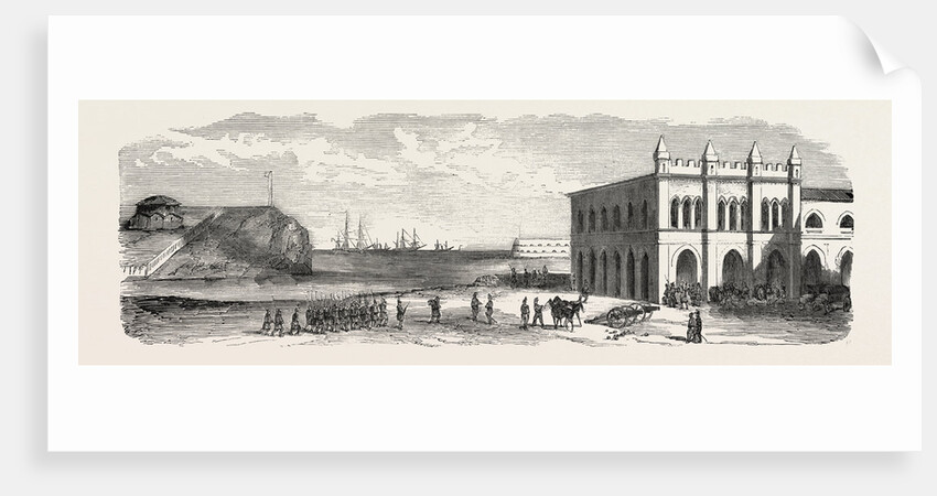 Artillery Bay, Near Fort Saint-Nicolas, Sevastopol. The Crimean War, 1855 by Anonymous