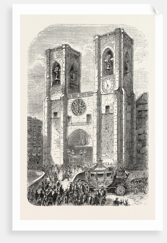 Inauguration of the Reign of Don Pedro V As King of Portugal: Reception of the King by the Patriarch in the Cathedral. 1,855 by Anonymous