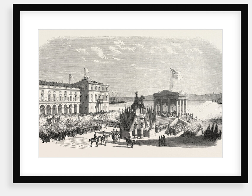 Recognition of the New Sovereign on the Place Du Commerce in Lisbon. Portugal, 1855 by Anonymous