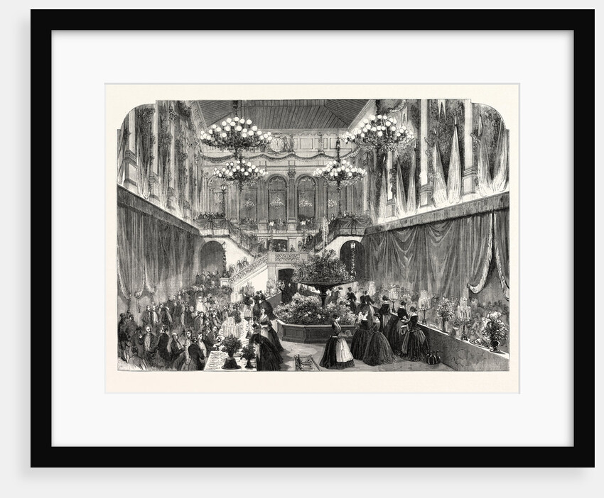 Day Provided by Exhibitors. The Courtyard of the Louvre Transformed for the Buffet. Paris, France, Exposition Universelle by Anonymous