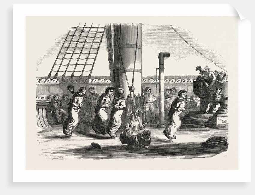Recreations Aboard the Friedland: The Bags Race, 1855 by Anonymous