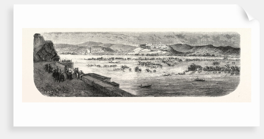 Overflow of the River Rhone Before Avignon, View from the Rocher Du Dom by Anonymous
