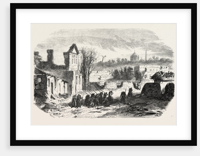 Layout Barricades in the Streets of Sevastopol. The Crimean War, 1855 by Anonymous