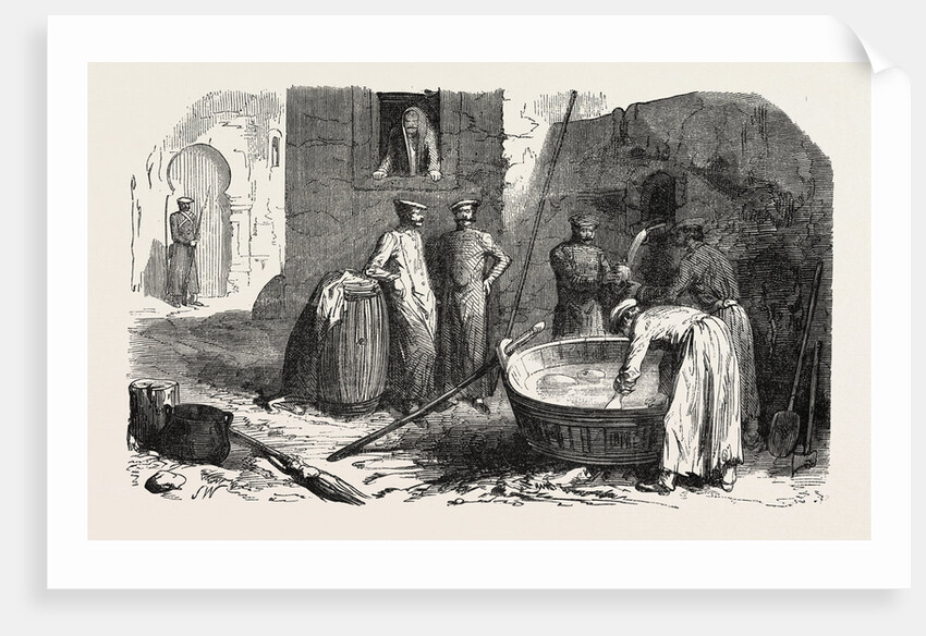 Russian Soldiers Preparing Their Meals. 1855 by Anonymous