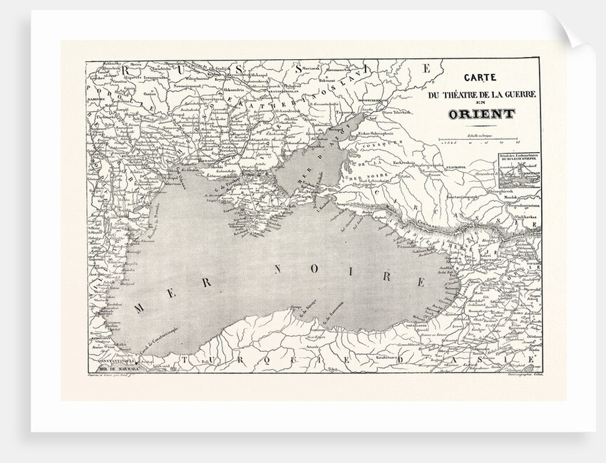 The Crimean War, 1855: Map of the Theater of War in the East by Anonymous