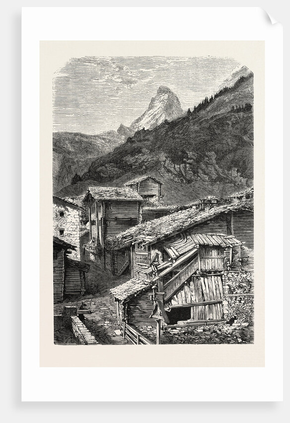 View Taken in the Village of Saint-Nicolas (Valais), 1855, Switzerland by Anonymous