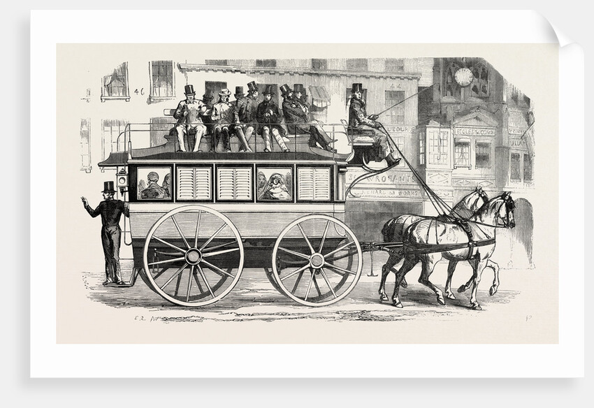 Model Adopted by the New Bus Company from the City of London. Exterior Elevation. 1855 by Anonymous