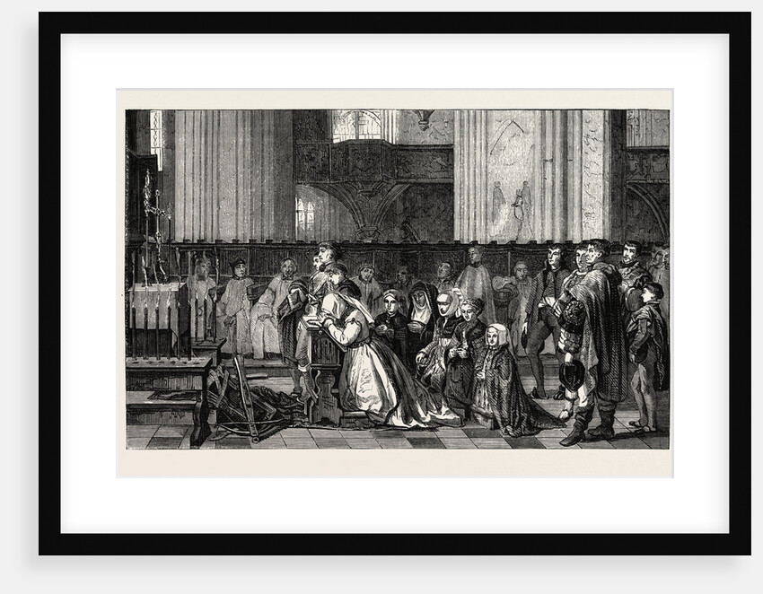 Salon of 1855. Belgian School. The Trentaines De Bertal De Haze, Engraving by Anonymous
