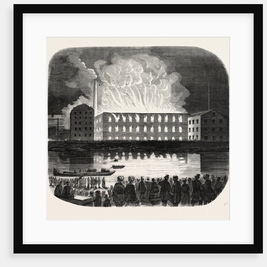 Fire on the Wharf De Billy, Paris, 18 November 1855. France by Anonymous