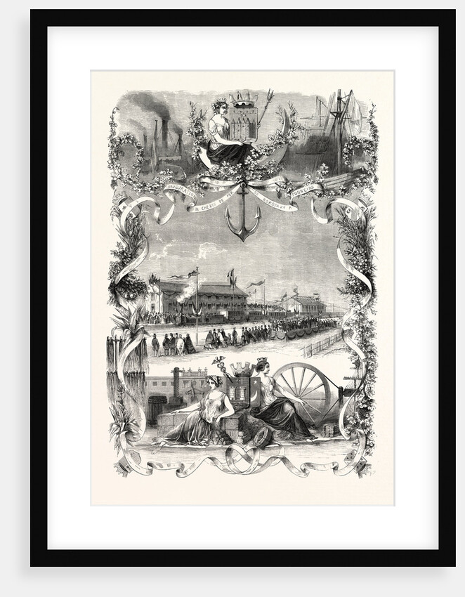 Inauguration of Railway Bordeaux Tonneins: First Section of the Railway Du Midi. According to Mr. Fauche 1855 by Anonymous