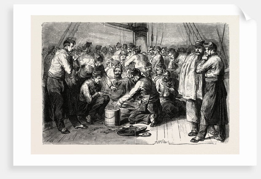 Types and Faces of the Eastern Army. Prologue. Dinner on Board. 1855 by Anonymous