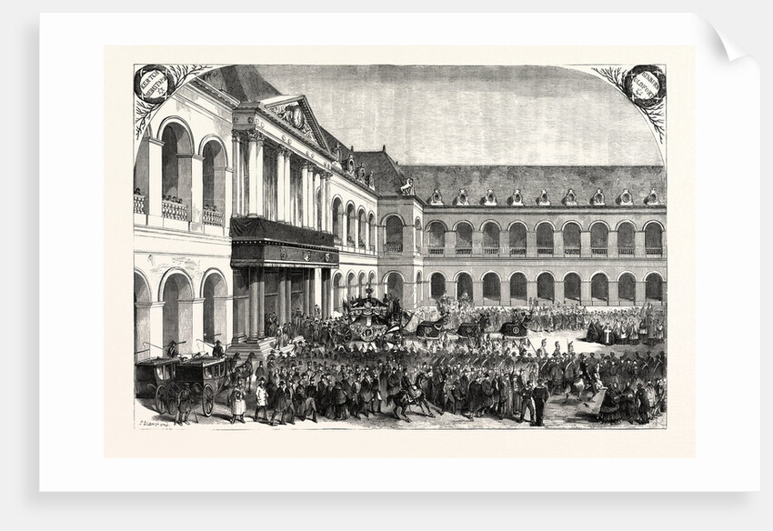 Funeral of Admiral Bruet, Coming from Des Invalides in Paris, France, 1855 by Anonymous