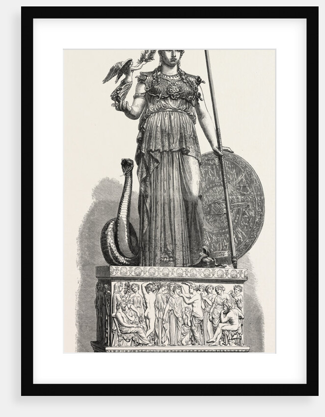 Salon of 1855. Minerva of the Parthenon, Engraving by Anonymous