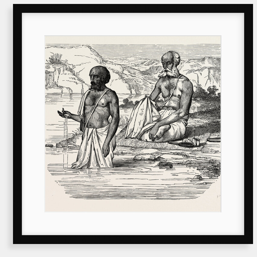 Brahmins Worshipping the Ganges, India by Anonymous