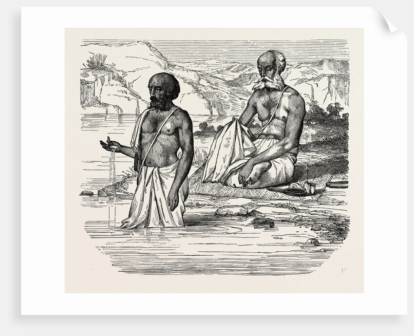 Brahmins Worshipping the Ganges, India by Anonymous