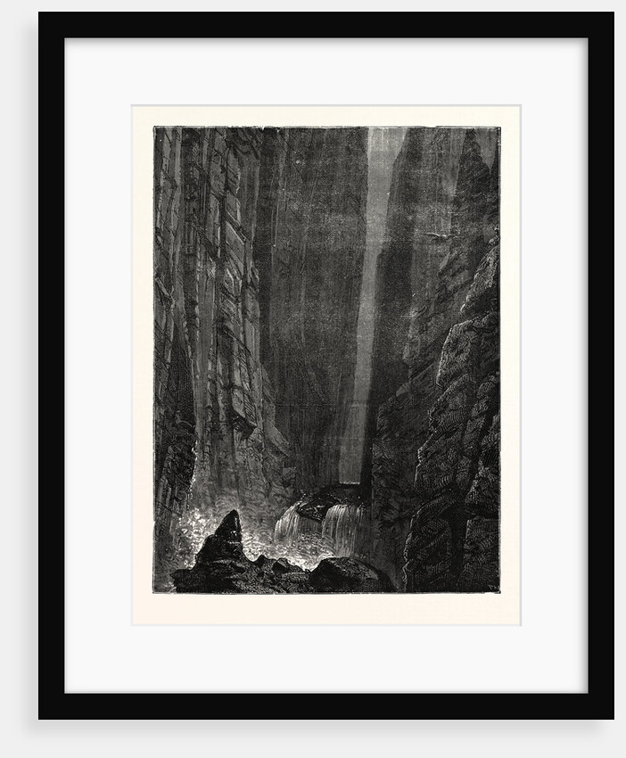 The Great Canyon of the Colorado: Raft Precipitated Over a Cataract by Anonymous