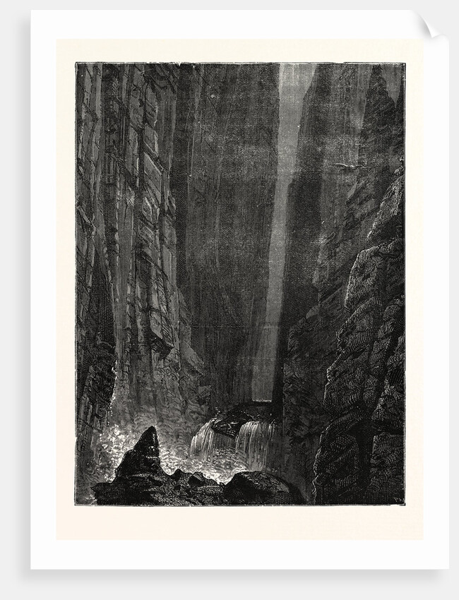 The Great Canyon of the Colorado: Raft Precipitated Over a Cataract by Anonymous