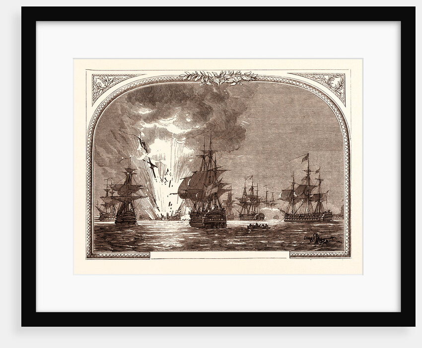 Battle of the Nile, August 1st, 1798. Blowing Up of L'Orient, Egypt by Anonymous