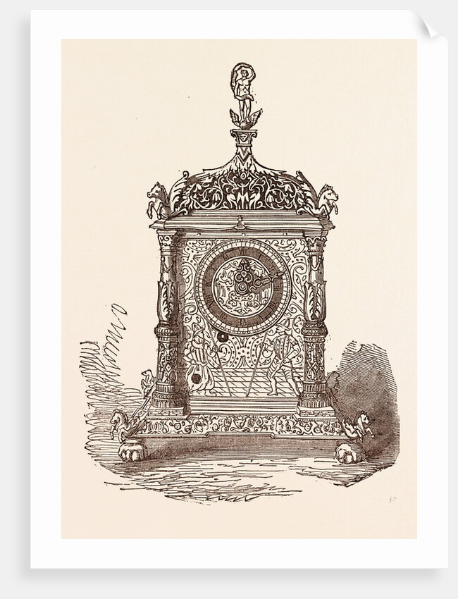 Curious Gilt Clock. Dial, Time by Anonymous