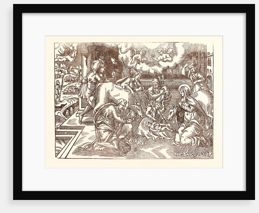 The Nativity, from a Scarce Print by Anonymous