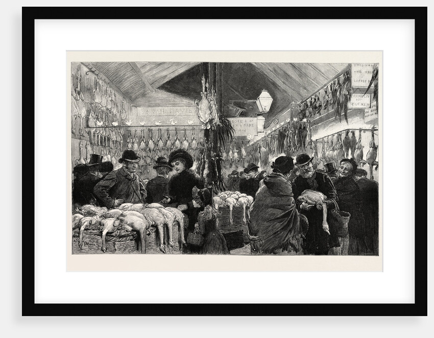 Leadenhall Market at Christmas Eve, a Covered Market in London, Located on Gracechurch Street by Anonymous