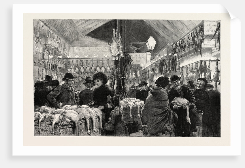 Leadenhall Market at Christmas Eve, a Covered Market in London, Located on Gracechurch Street by Anonymous