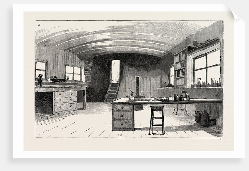 Granton Quarry, Near Edinburgh, Microscope Room and Library by Anonymous