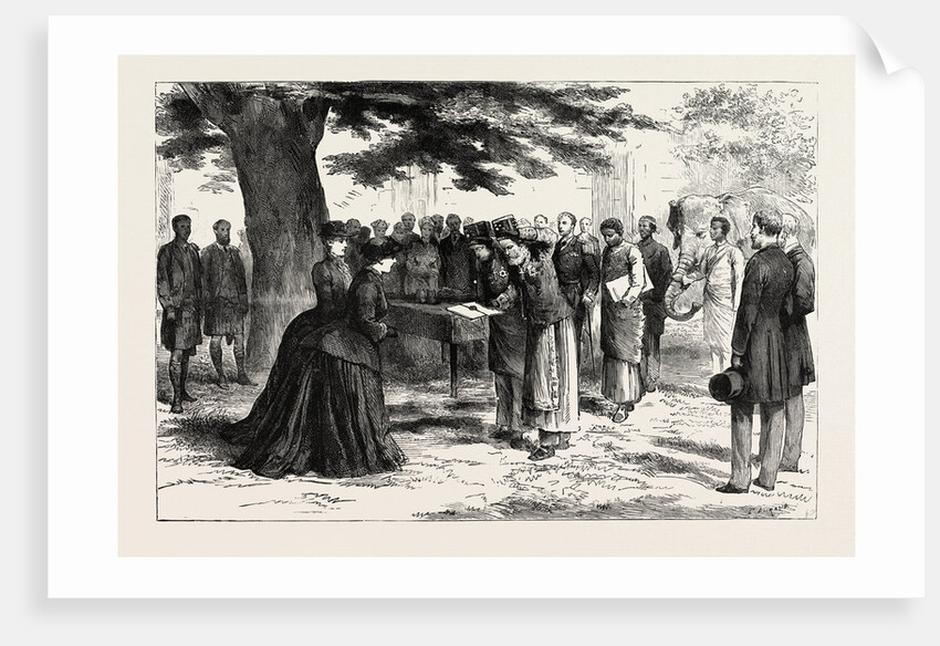 Envoys from Abyssinia Presenting King John's Gifts to Queen Victoria at Osborne by Anonymous