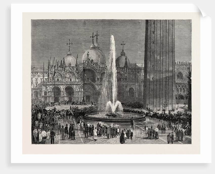 Inaugurating the New Water Supply of Venice in the Piazza San Marco, Italy by Anonymous