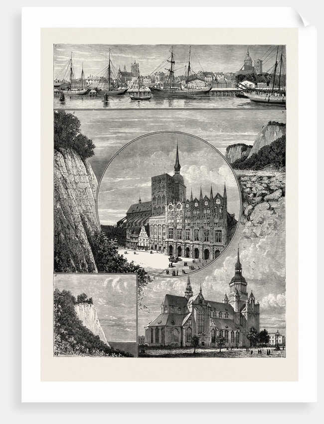 Stralsund from the Harbour. The Zerkluftete Wand, Rugen by Anonymous