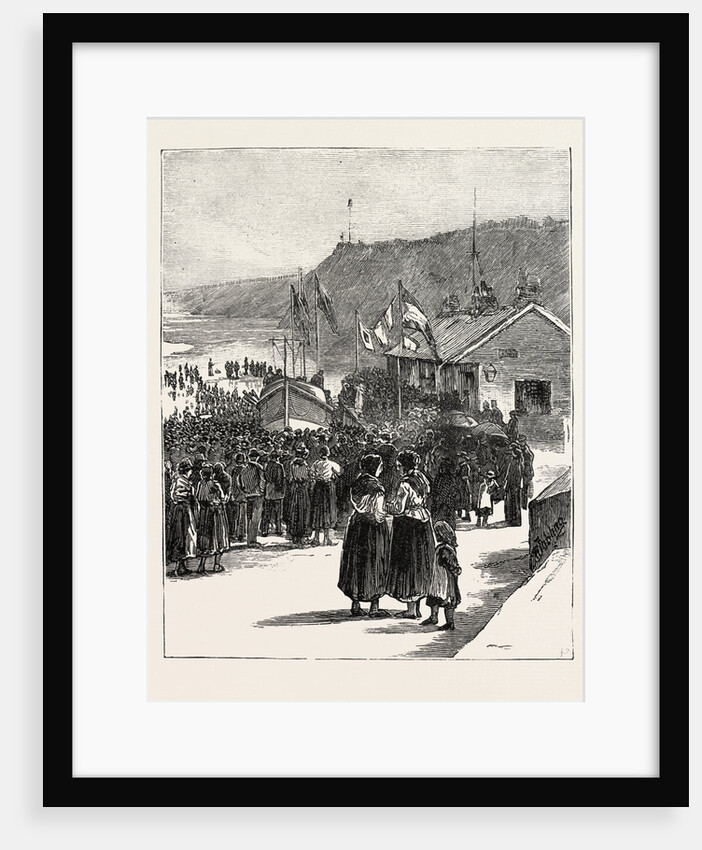 The Religious Service Before the Launch at Cullercoats Northumberland by Anonymous