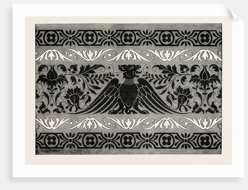 Border Satin-Stitch or Cross-Stitch Embroidery by Anonymous