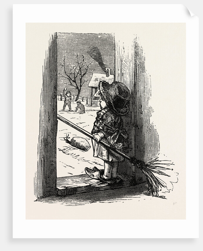 Cleaning the Doorstep, Child by Anonymous