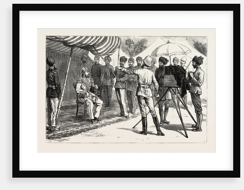 Mr. Burke Posing the Ameer, the Ameer Yakoob Khan at Gandamak, Afghan War by Anonymous