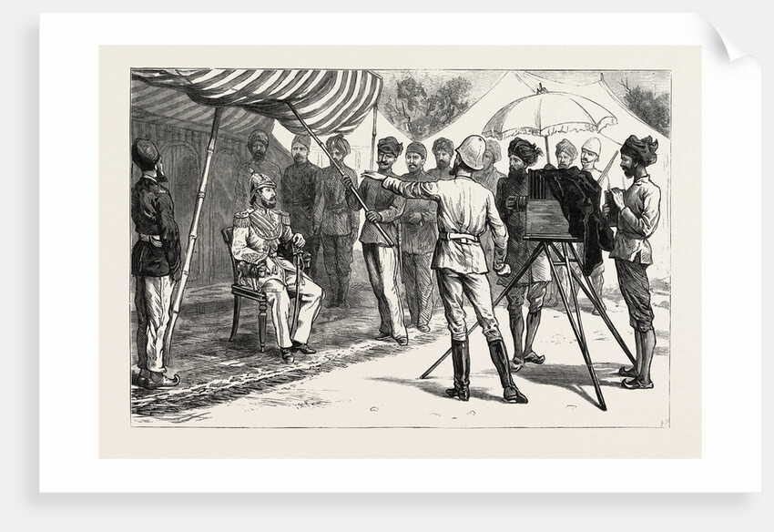 Mr. Burke Posing the Ameer, the Ameer Yakoob Khan at Gandamak, Afghan War by Anonymous