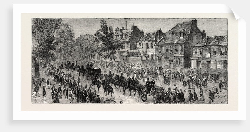 Arrival of the Procession at Chislehurst, UK, the Funeral of Prince Louis Napoleon by Anonymous