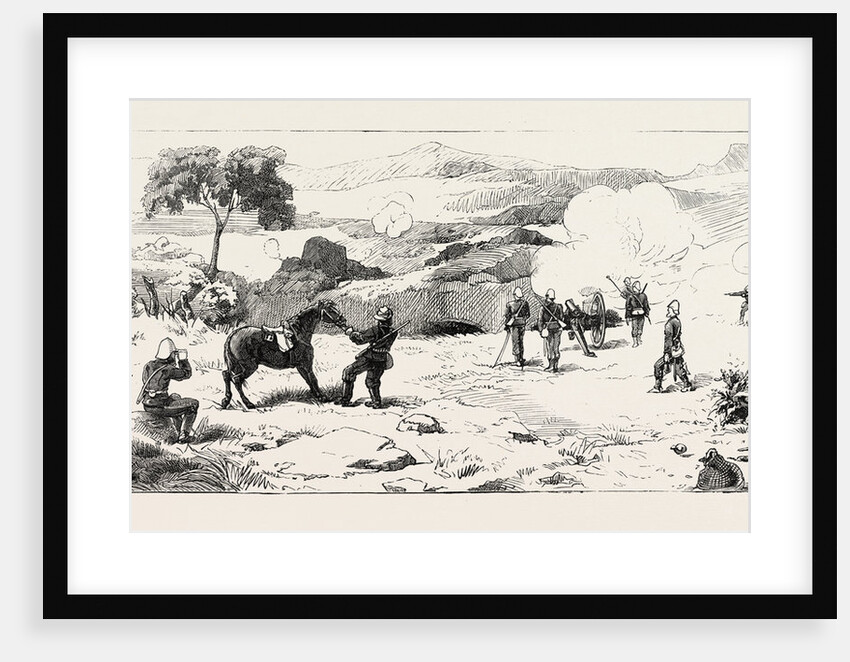 Shelling Zulu Kraals, Upoko River, the Zulu War by Anonymous