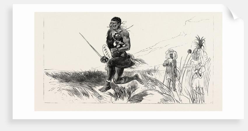 Swazi Kaffir Captain White's Native Battalion Leaving Col. Wood's Encampment on a Scouting Expedition, the Zulu War by Anonymous