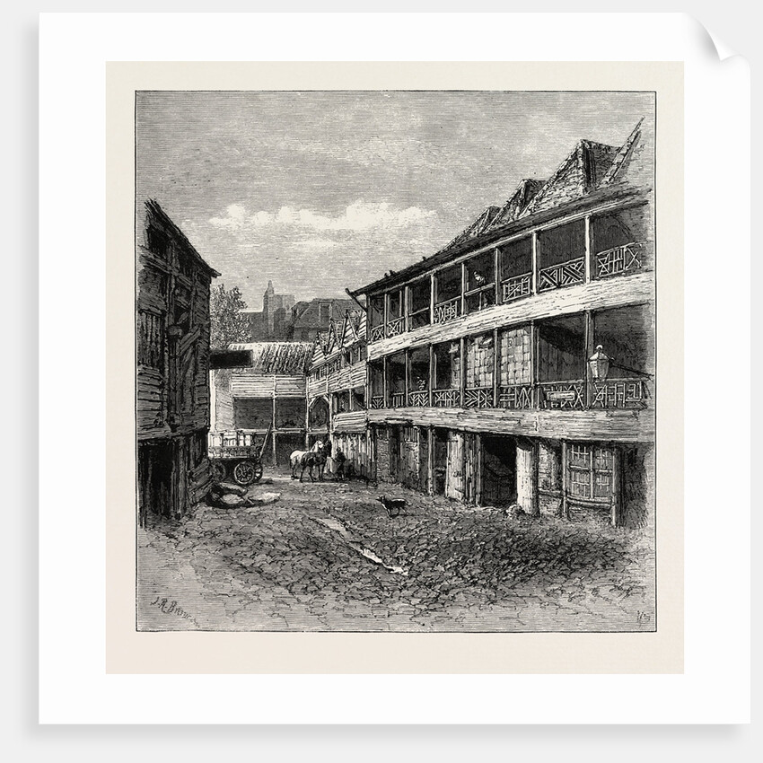 The Old King's Head in the Borough Now in Course of Partial Reconstruction, London by Anonymous