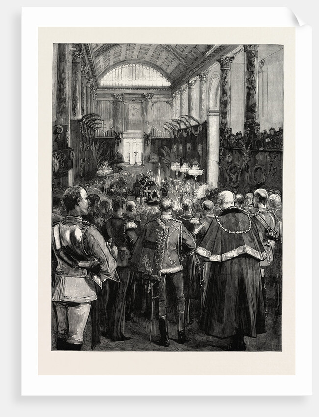 The Funeral of the Late Emperor William at Berlin the Funeral Service at the Cathedral Germany by Anonymous