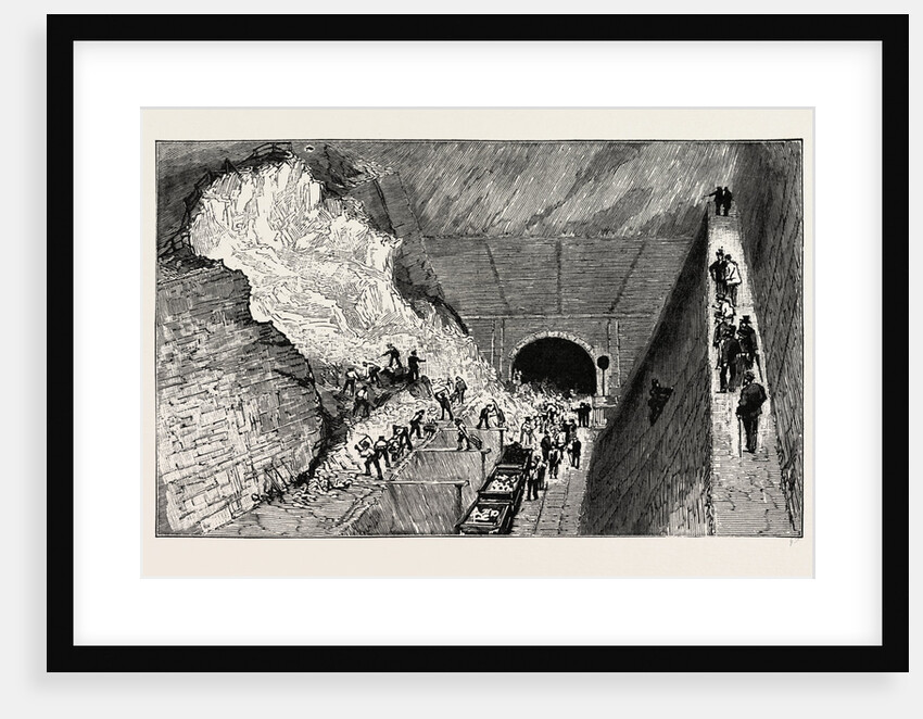 Landslip on the Railway Near Boulogne-Sur-Mer France by Anonymous