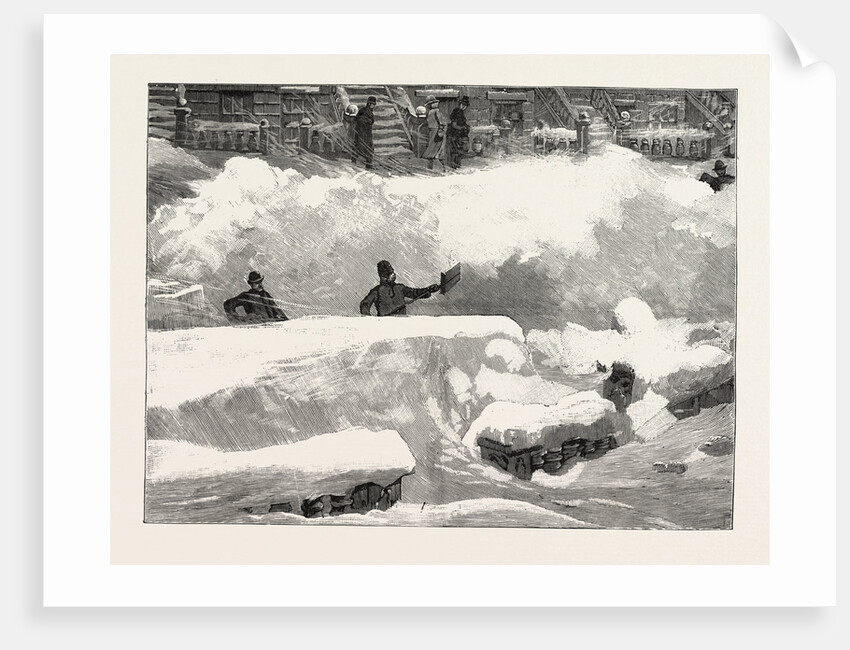 Blizzard in New York, Aspect of an Up Town Street the Day after the Storm, United States by Anonymous
