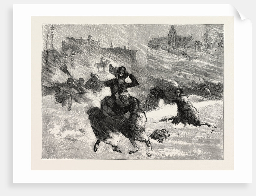 Blizzard in New York, the Perils of Union Square in the Midst of the Blizzard, United States by Anonymous