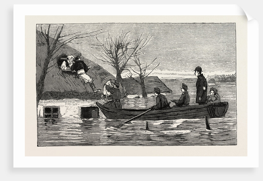 Rescuing a Family from the Roof of Their House, Mogila, Galicia, Spain by Anonymous